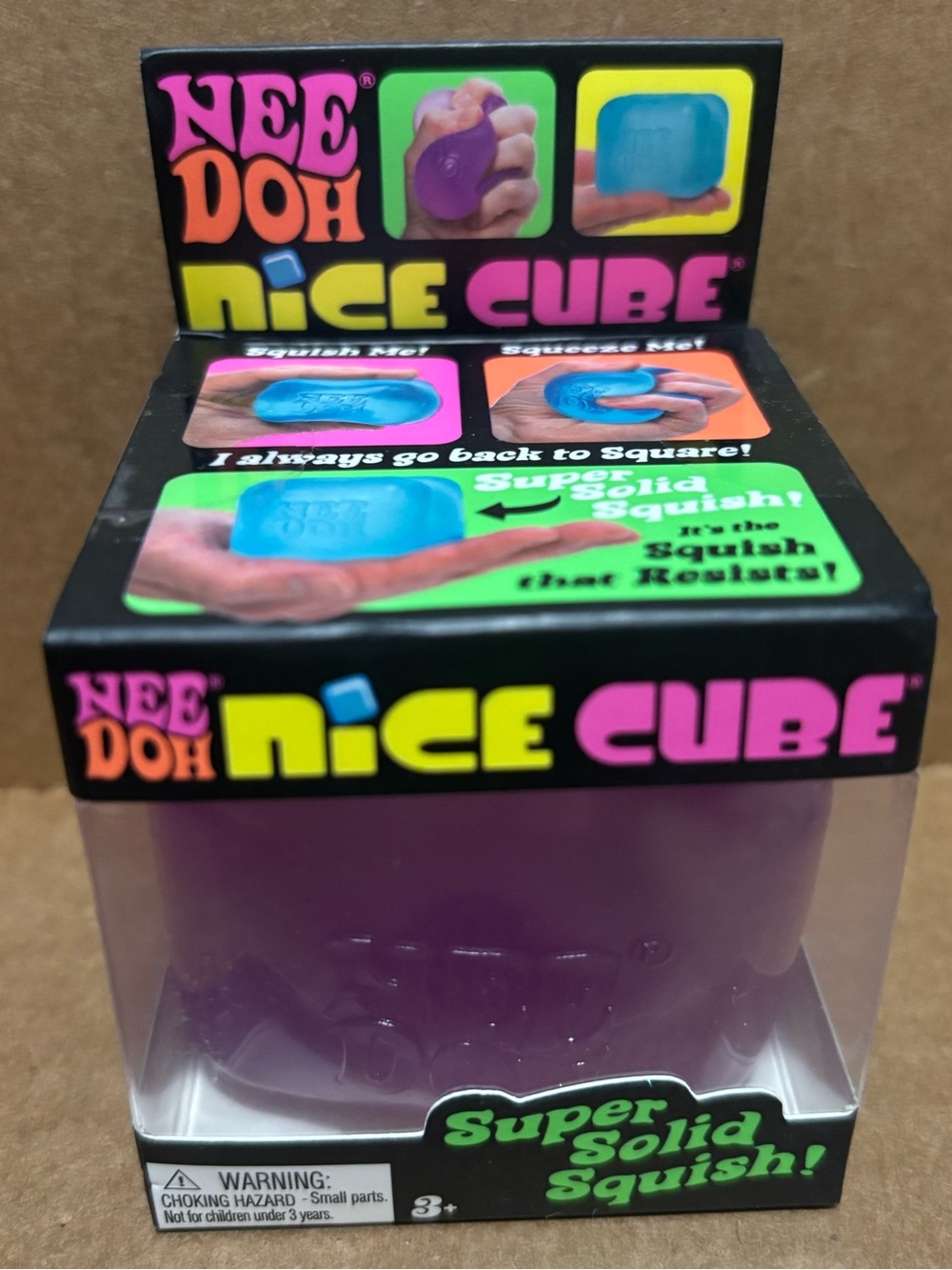 NeeDoh Nice Cube Squishy Toy - purple